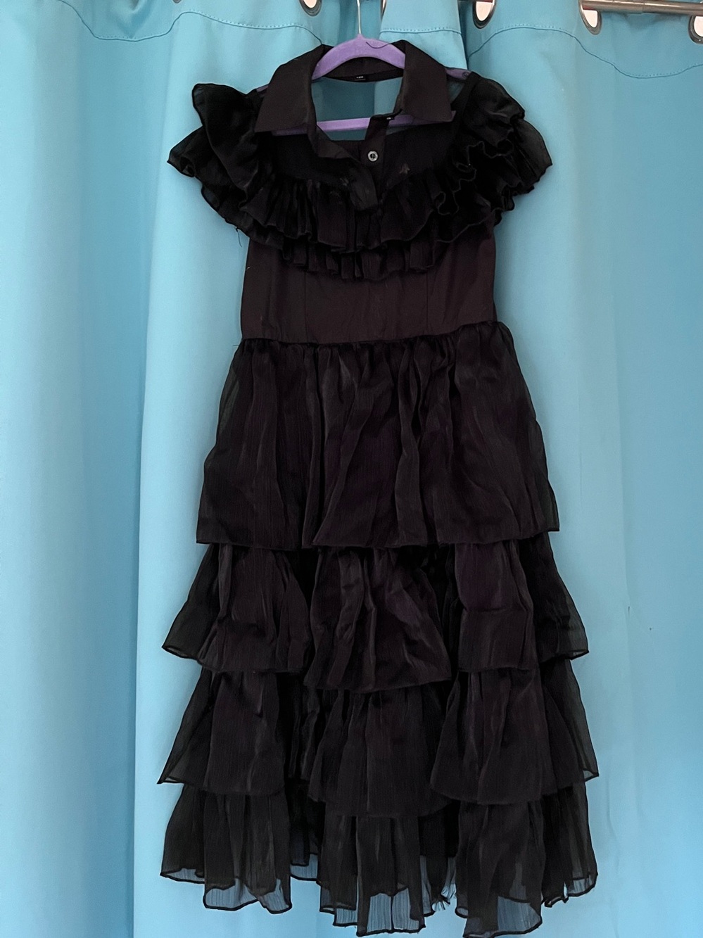 Wednesday Adams Costume - Good Condition- Girls 7